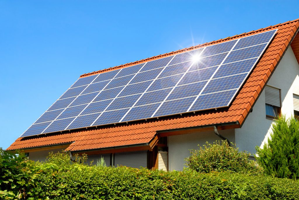 bigstock Solar Panel On A Red Roof 14532428 - Соларни панели за производство на електрична енергија и нивна примена